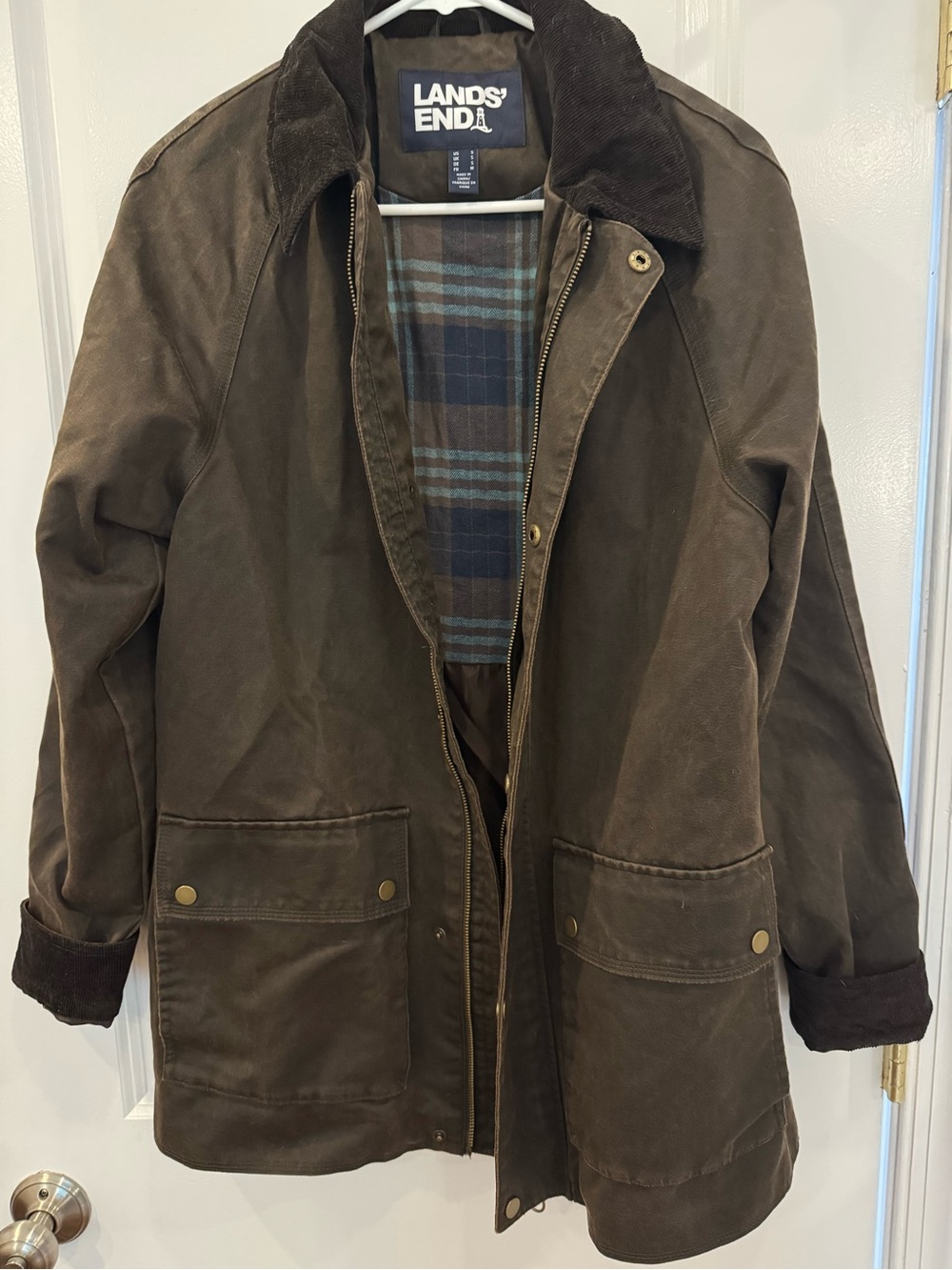 Lands End brown barn jacket
